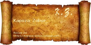 Kapsza Zobor névjegykártya